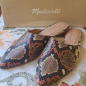 Madewell Snakeskin Mules